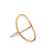 Bague Ovale Or et Argent