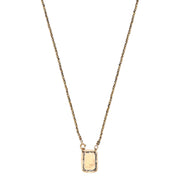 Collier LUMA Pyrite en perles de pyrite avec pendentif plaqué or émaillé