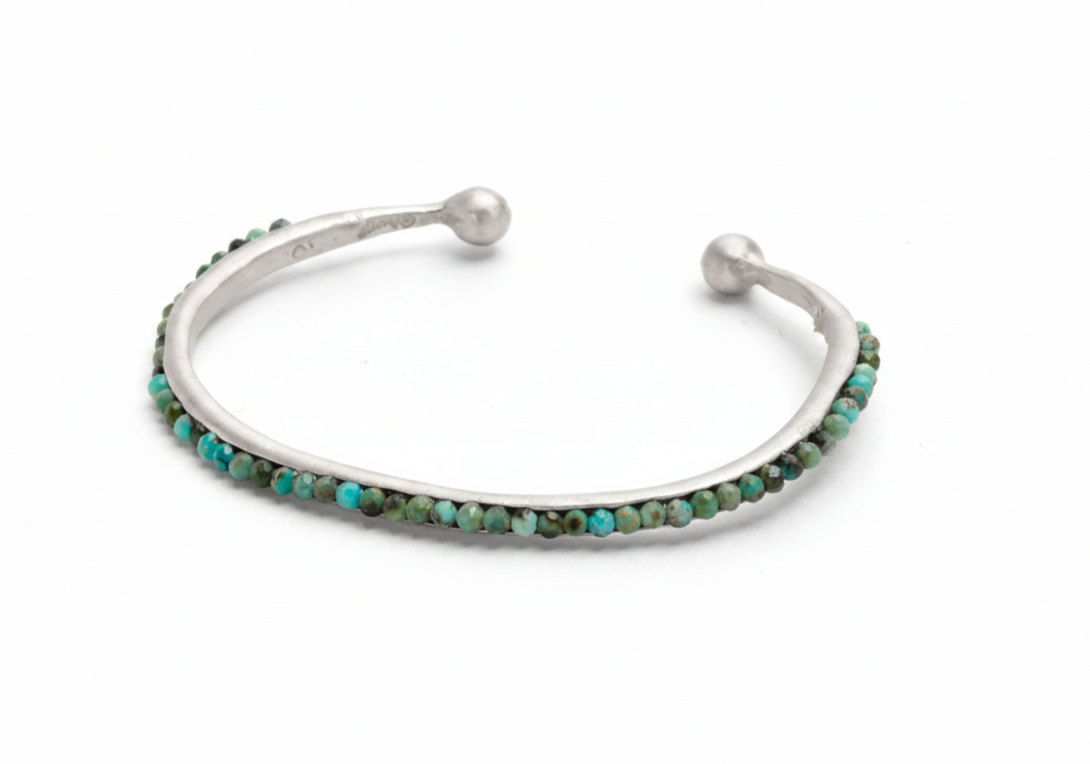 Jonc Talisman Silver stone