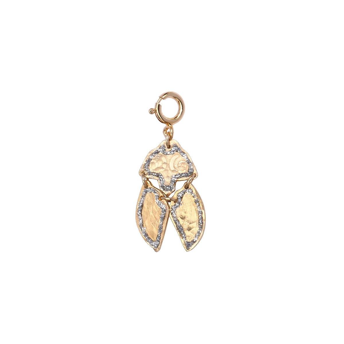 Charms Beattle pendentif fantaisie plaqué or 18 carats émail diamanté
