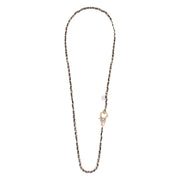 Collier Milla court chaîne tressée or version noire