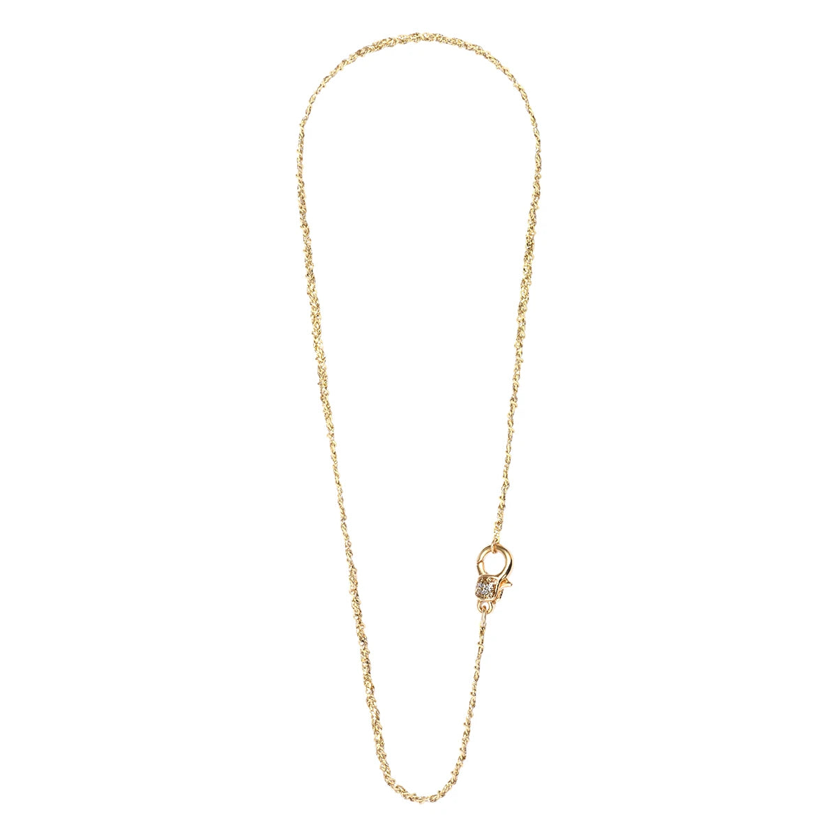 Collier Milla court chaîne tressée or version nude