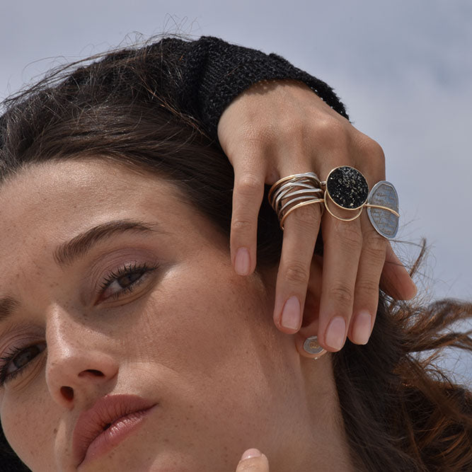 Bague Spirale Bicolore