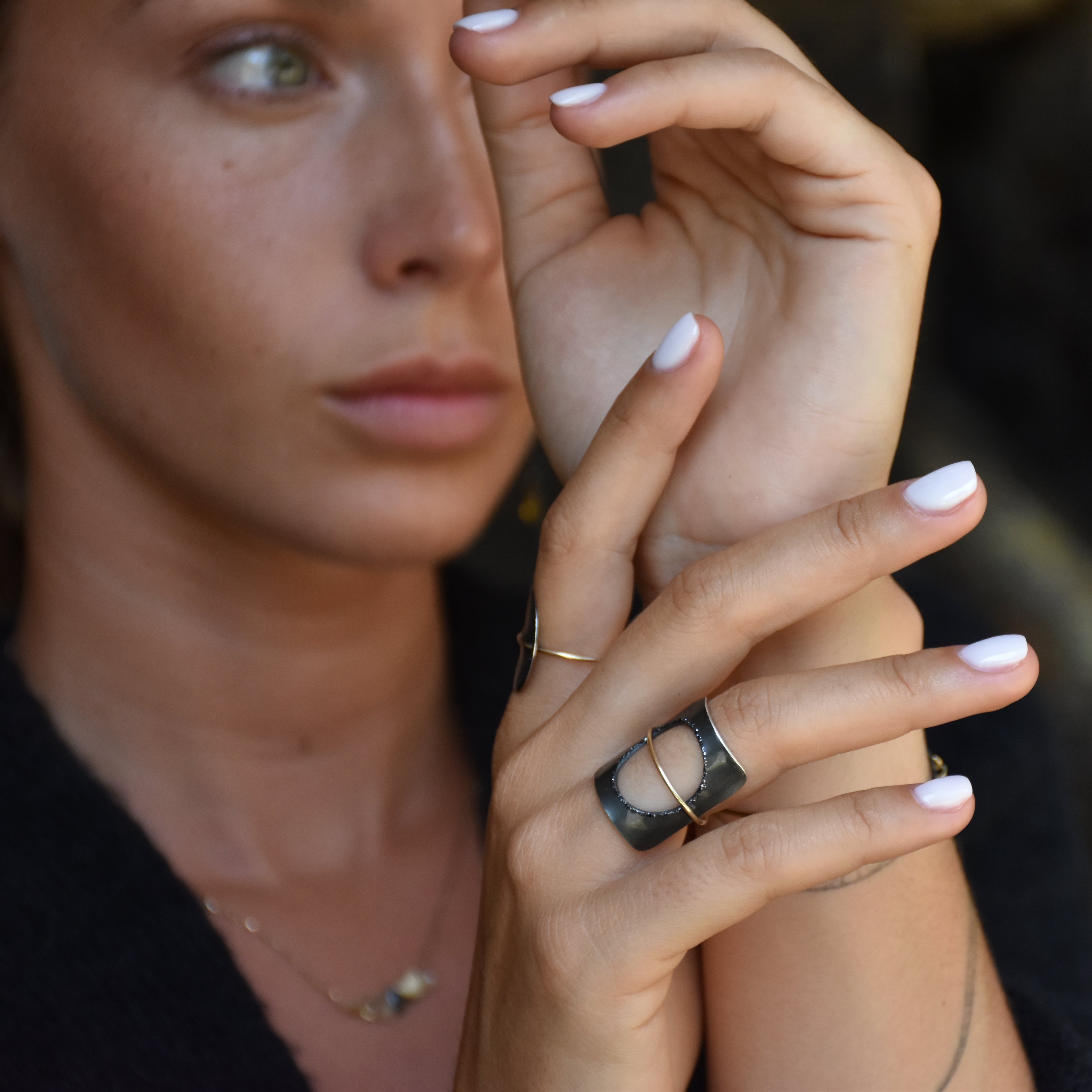 Bague Square Noire
