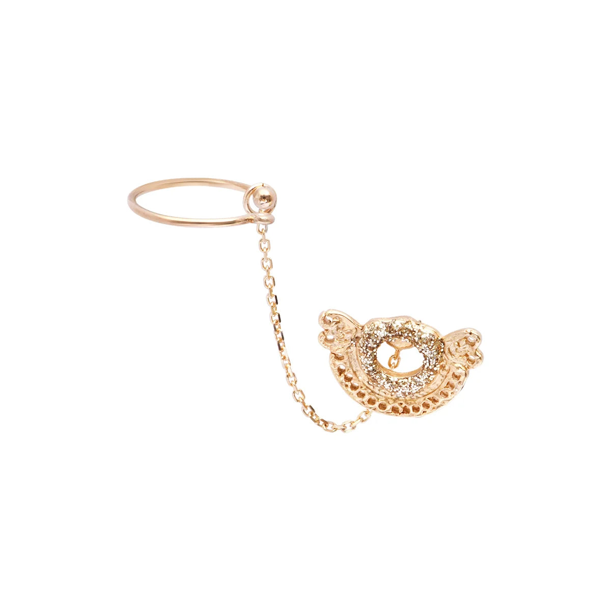 Boucle d’oreille Tayrona plaqué or 18 carats bijou fantaisie