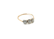 Bague Pépites AG XL en or 9 carats avec trois pépites argent – bijou fait main