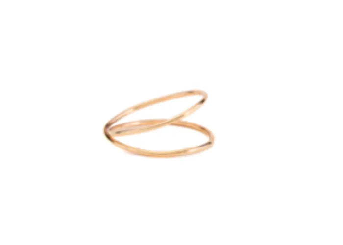 Bague de pouce Nude Or LSonge en fil d’or 9K – vue produit sur fond blanc
