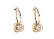 Boucles d’oreilles mini en argent doré et émail diamanté - Collection Haute Fantaisie