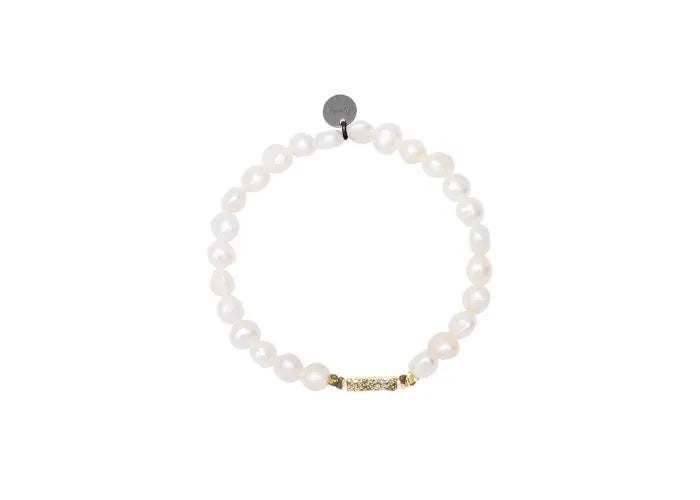 Bracelet Calisté en perles de culture véritables avec fermoir doré, bijou élégant et tendance pour femme
