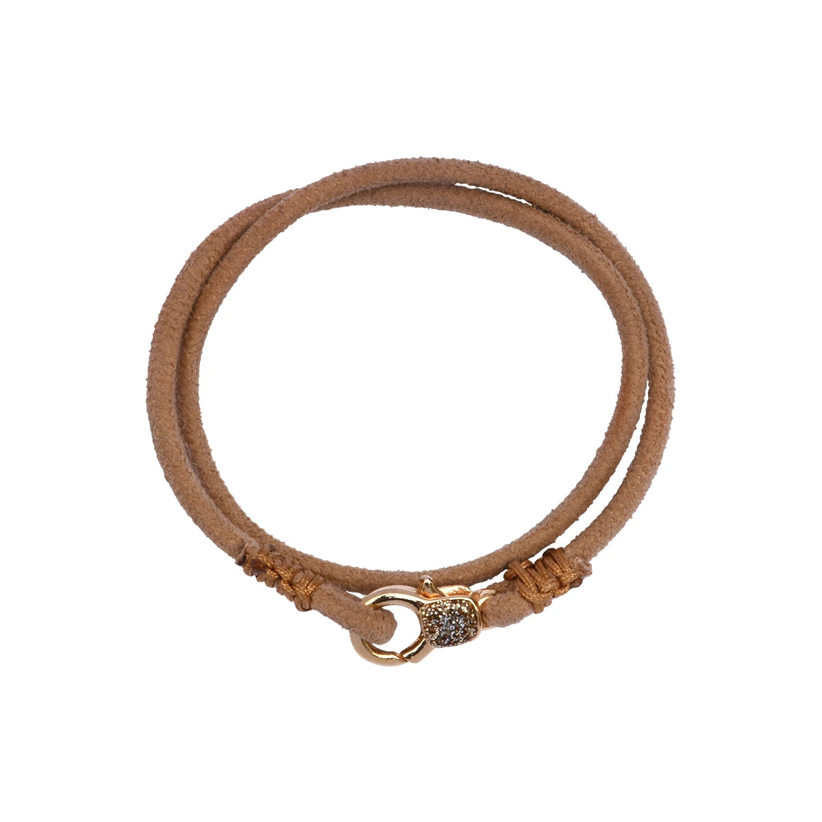 Bracelet Nevada coloris cumin en suédine avec macramé artisanal