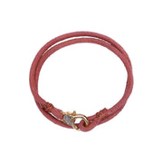 Bracelet Nevada en suédine rose avec fermoir émail diamanté