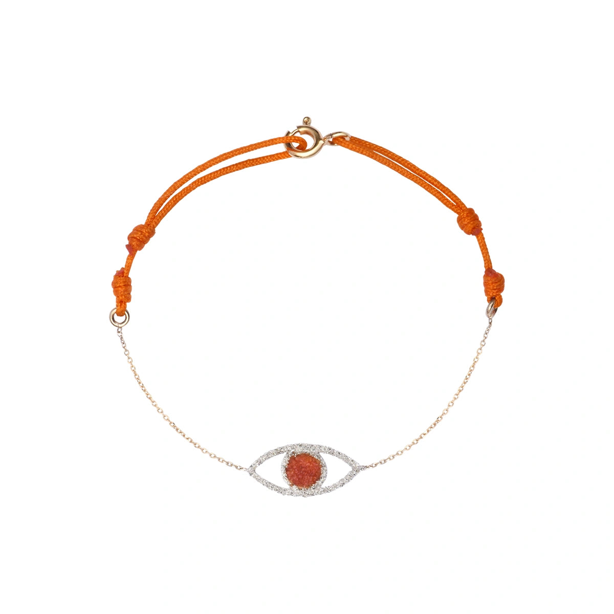 Bracelet Osiris Regard Céleste avec iris sandstone et micro-diamants