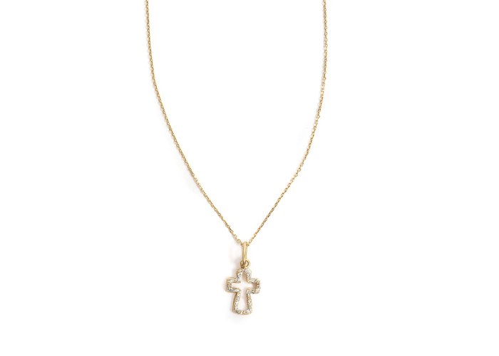 Collier croix ajourée