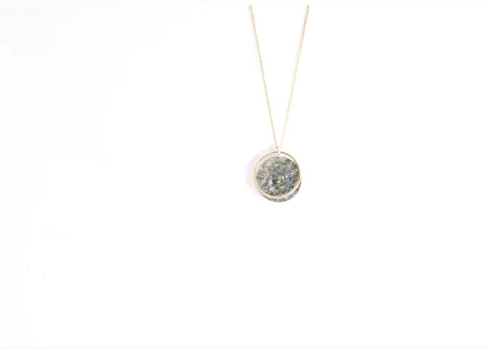Collier Bliss LSonge en pierre crystal lagon – bijou lumineux et raffiné