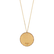 Collier Circle LSonge en or 9 carats et argent 925 avec pendentif rond – bijou premium fait main
