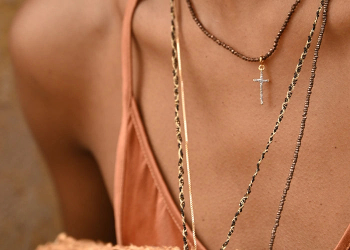 Zoom sur pendentif Croix en argent 925