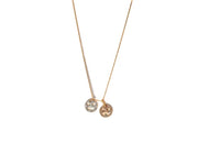 Collier double smile en vermeil avec deux pendentifs
