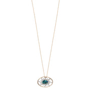 Collier Sola pendentif soleil médium en or 375 et argent 925 LSonge