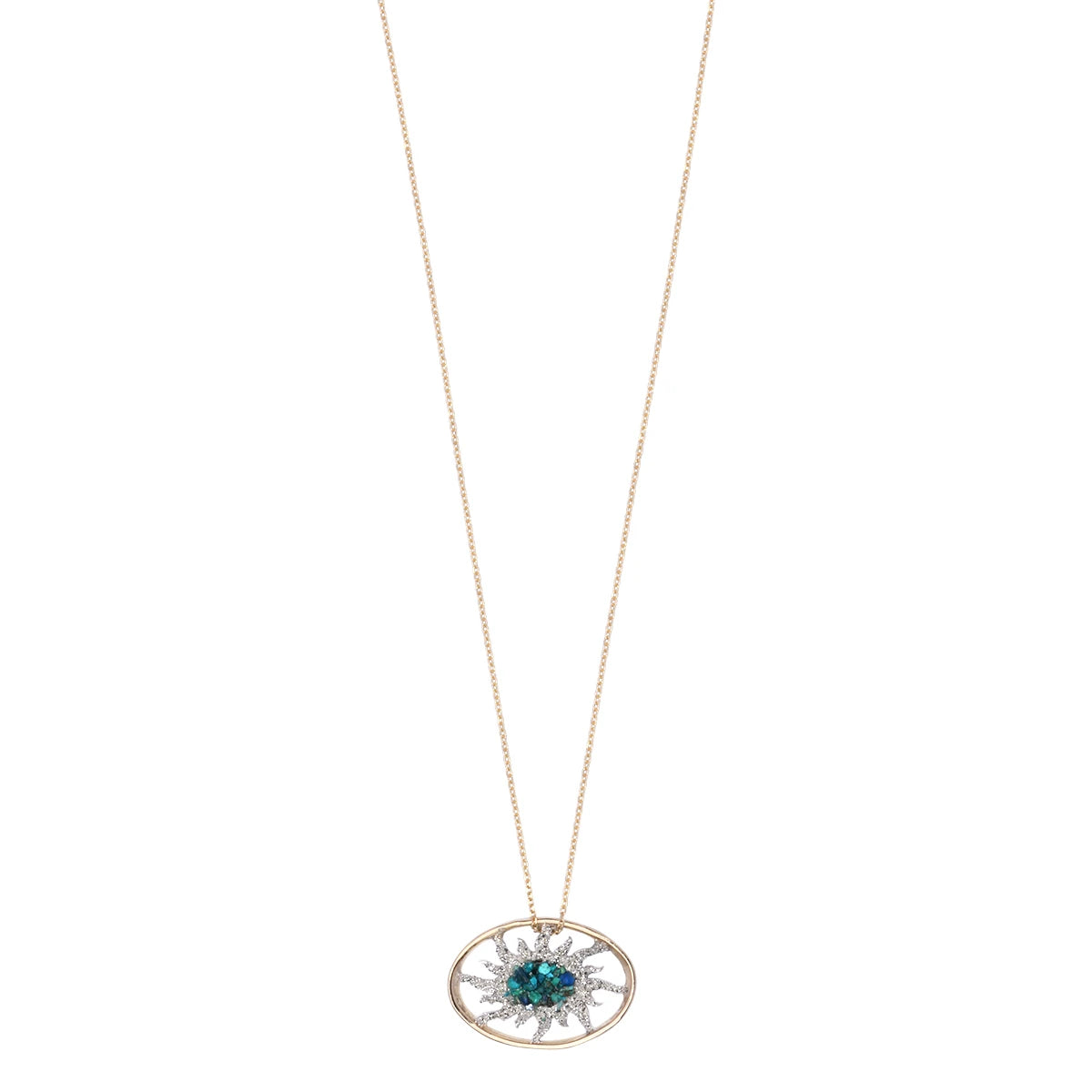 Collier Sola pendentif soleil médium en or 375 et argent 925 LSonge