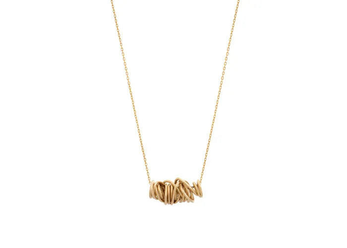 Collier Spirale LSonge en or 9 carats – bijou artisanal au design contemporain