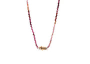 Collier Spirale Stone en or 9K et argent avec perles colorées – création artisanale LSonge