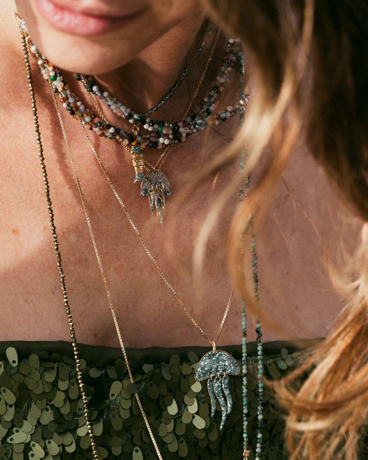 collier nevada porte accumulation bijoux bohème chic