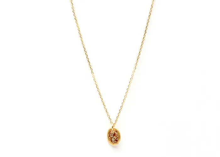 Collier ras de cou Éclat XS en argent doré avec pendentif en émail diamanté fait main – Collection Haute Fantaisie