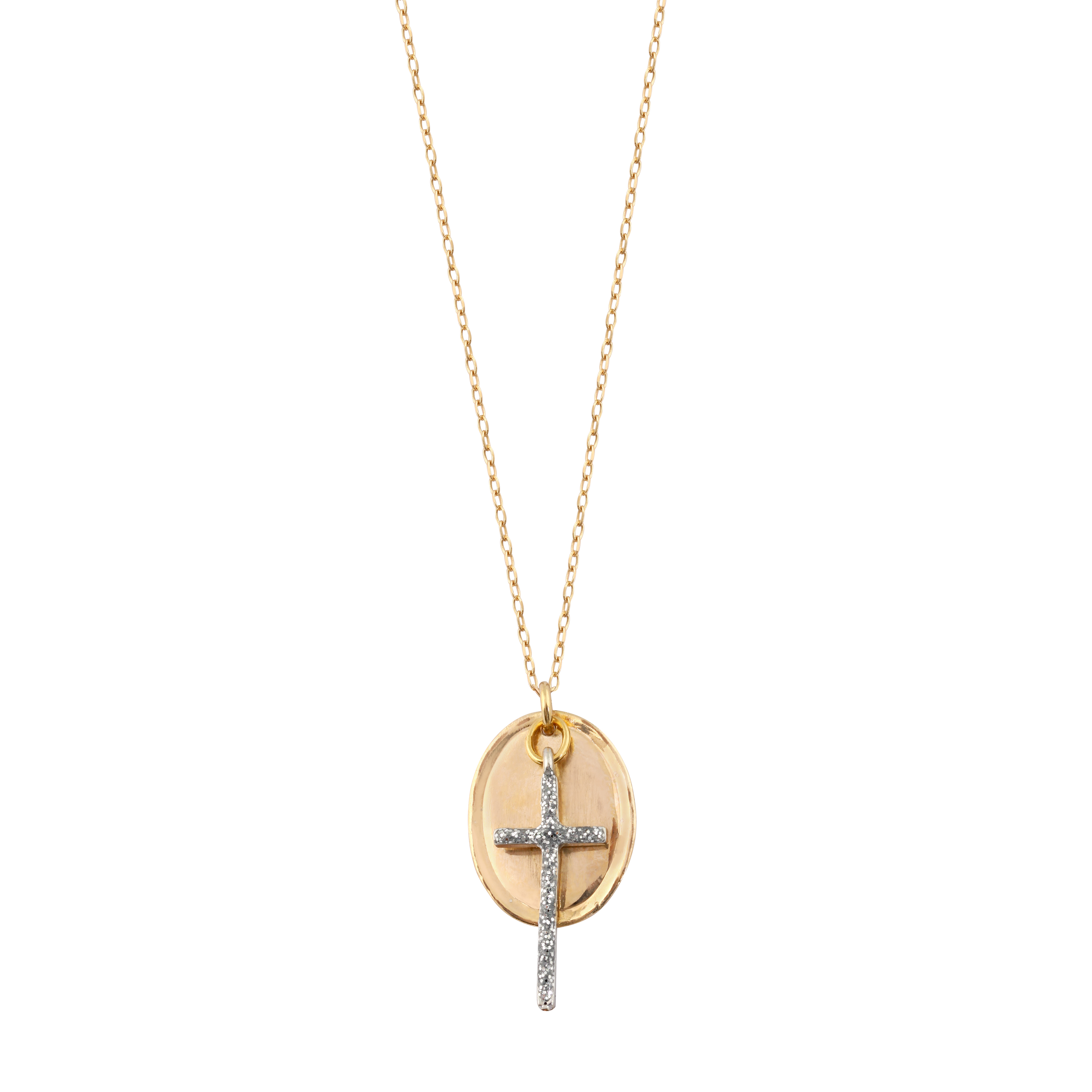 Collier long croix zircon noir - Lsonge Bijoux