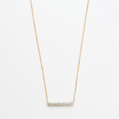 Collier tube en Or 9 carats.