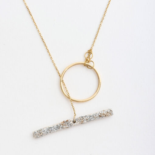 Collier en or circle tube